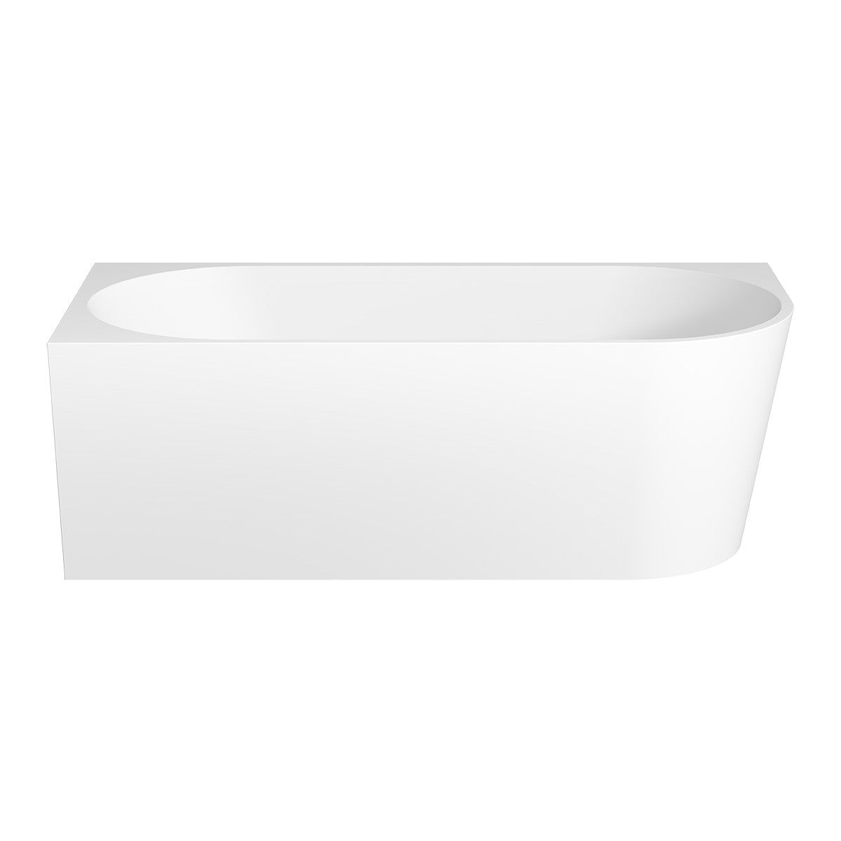 FLOW Corner Bath LHS with Overflow Matte White 1700mm