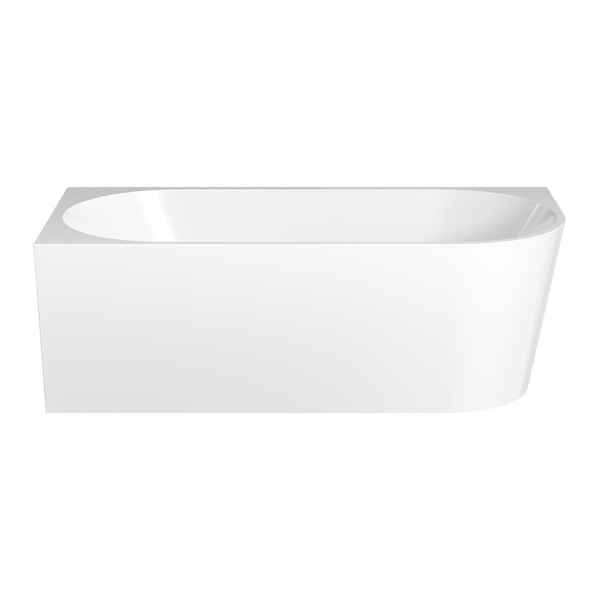 FLOW Corner Bath LHS with Overflow Gloss White 1700mm