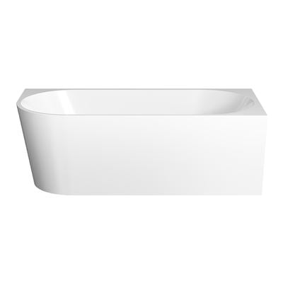 FLOW Corner Bath RHS with Overflow Gloss White 1700mm