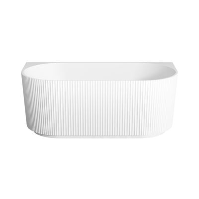 LEVANTE Back to Wall Bath with Overflow Matte White 1500mm