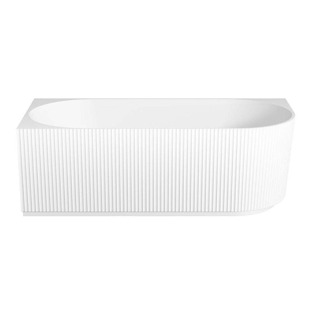 CONTOUR Corner Bath LHS with Overflow Matte White 1700mm