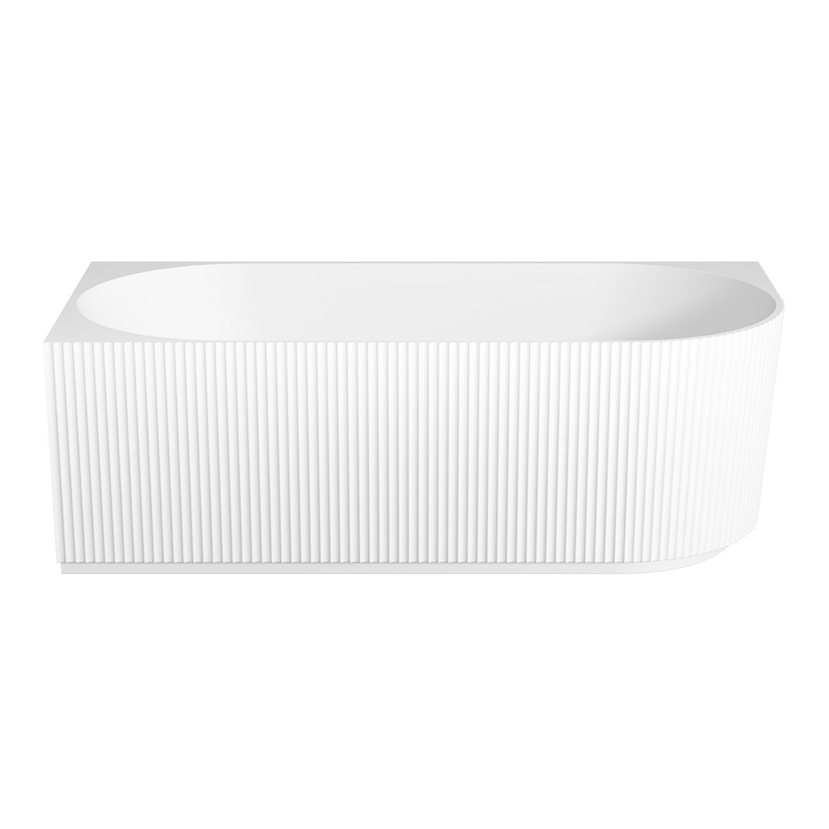 CONTOUR Corner Bath LHS with Overflow Matte White 1700mm