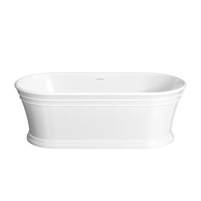 SAVOY Freestanding Bath with Overflow Gloss White 1700mm