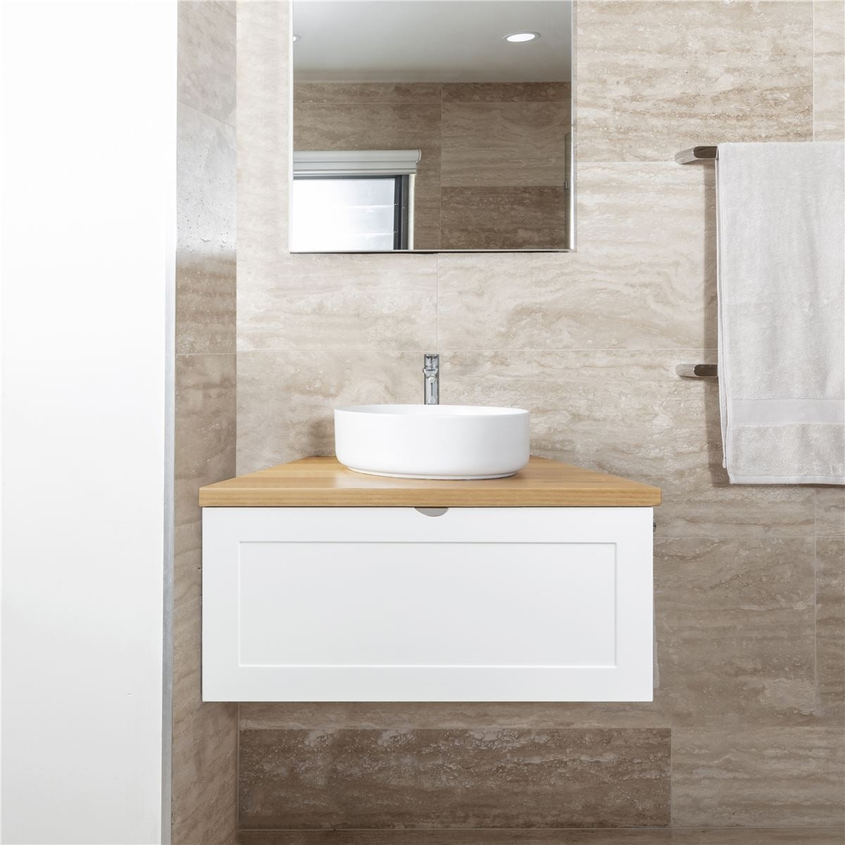 BOSTON Wall Hung Vanity 600mm Matte White