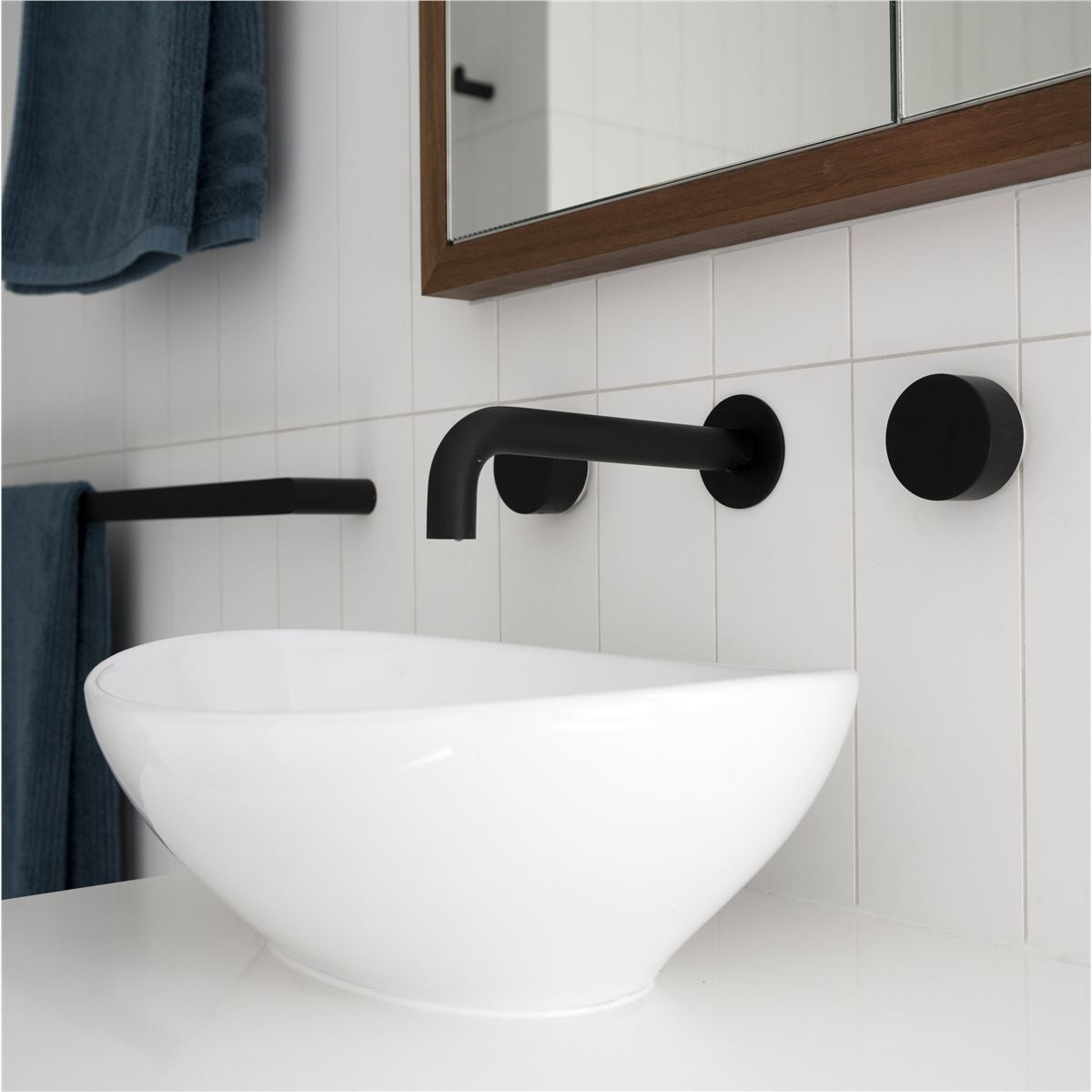 SPIN In Wall Top Assemblies Set Matte Black