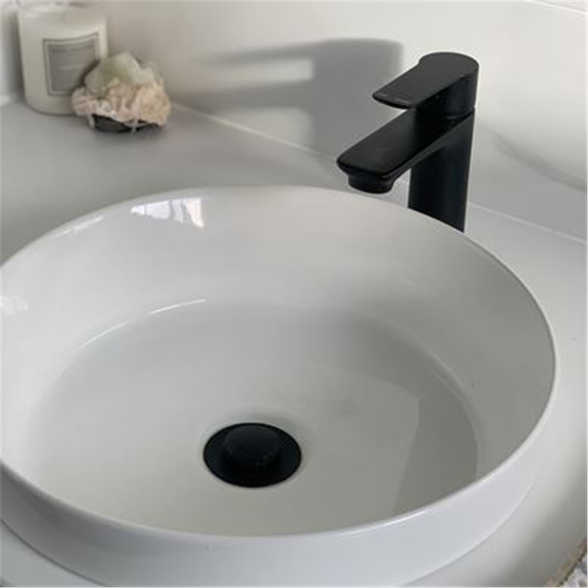 DOME POP UP Waste with Overflow Matte Black 32x80mm