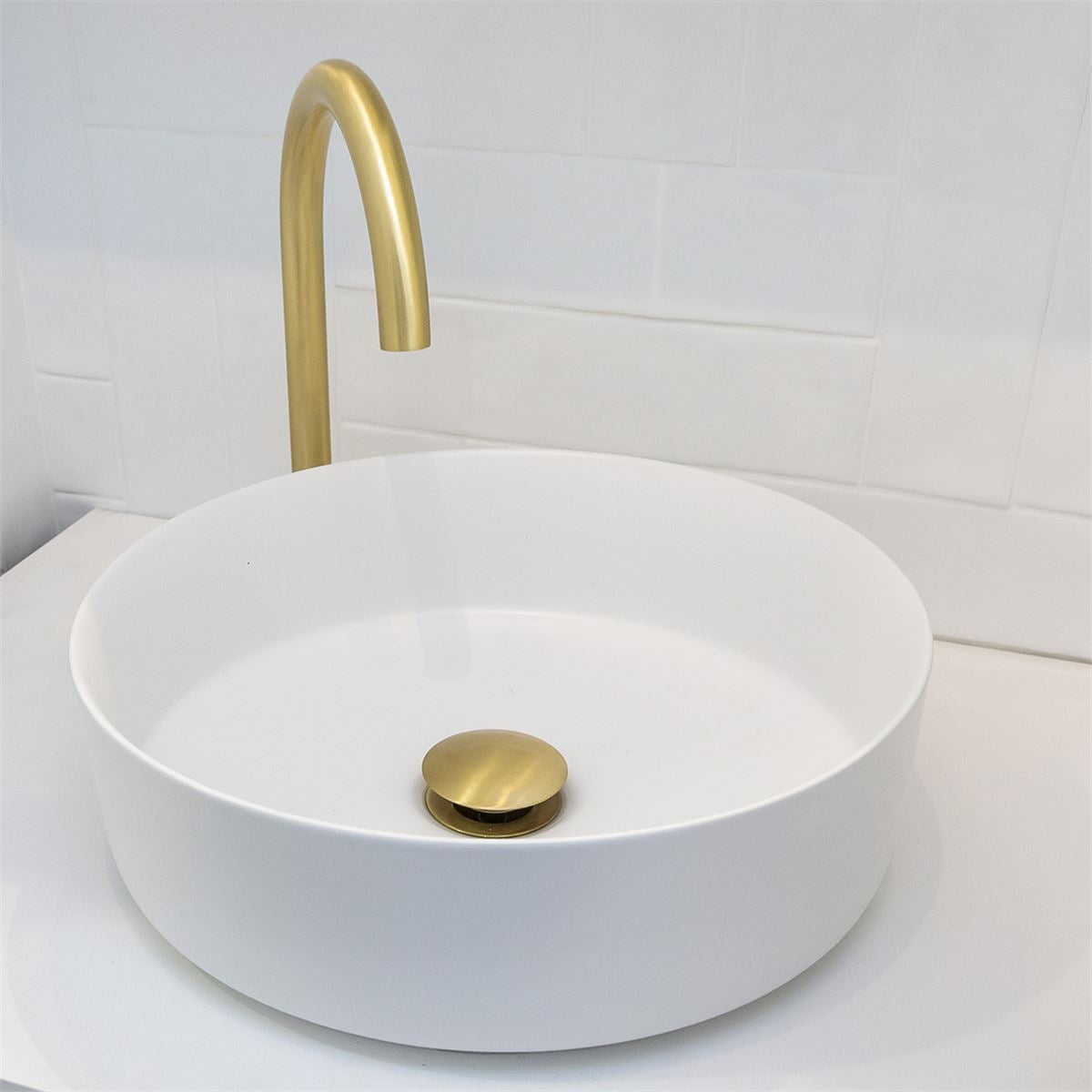 DOME POP UP Waste Without Overflow Brushed Brass 32x80mm