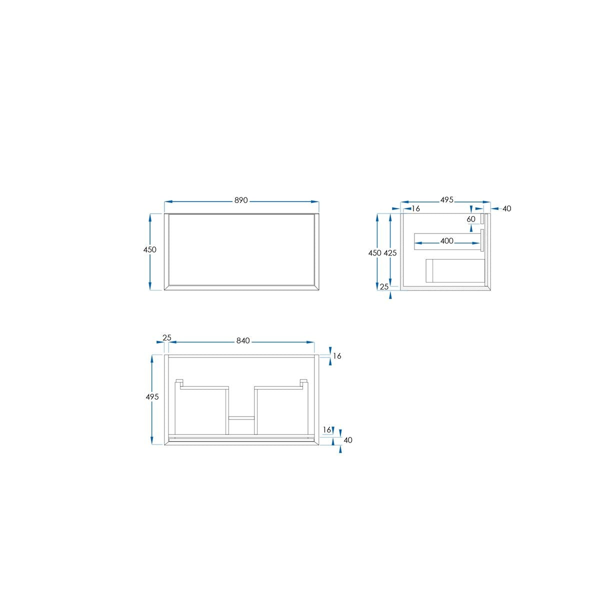 BARCLAY Wall Hung Vanity 900mm Acacia Timber Veneer