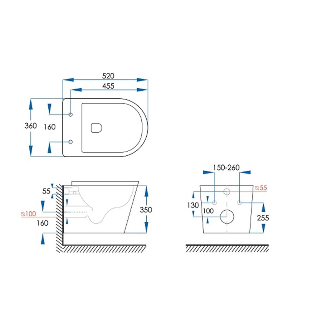 OLLIE Rimless Wall Hung Pan