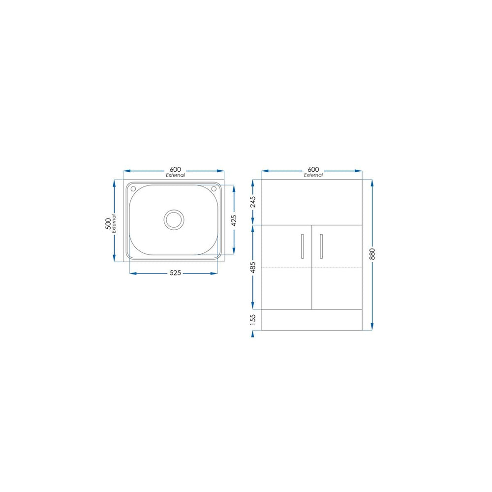 STELLA Laundry Cabinet Kitset
