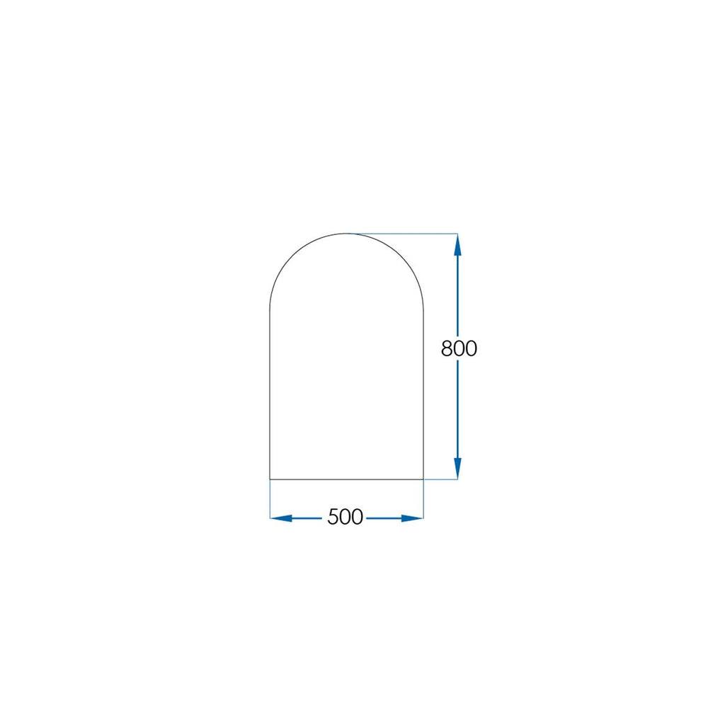 REFLEKTA Pencil Edge Arch Mirror 500x800mm
