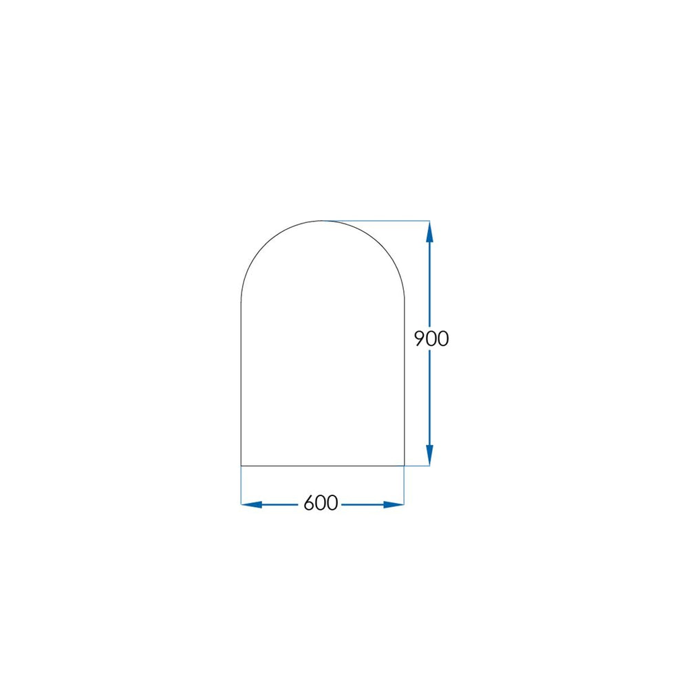 REFLEKTA Pencil Edge Arch Mirror 600x900mm