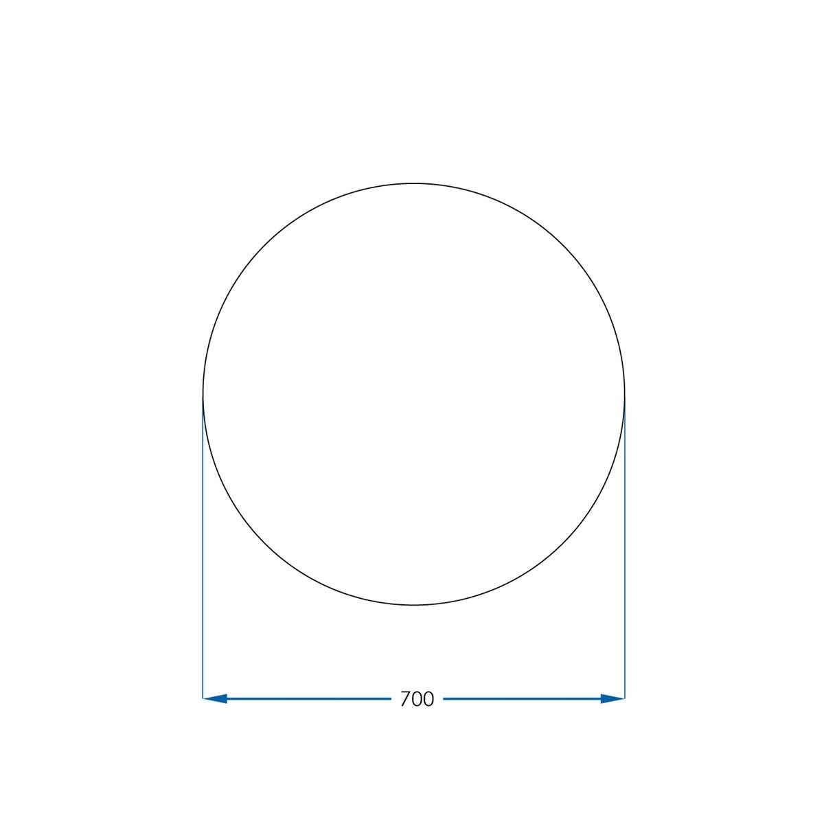 REFLEKTA Round Pencil Edge Mirror 700mm