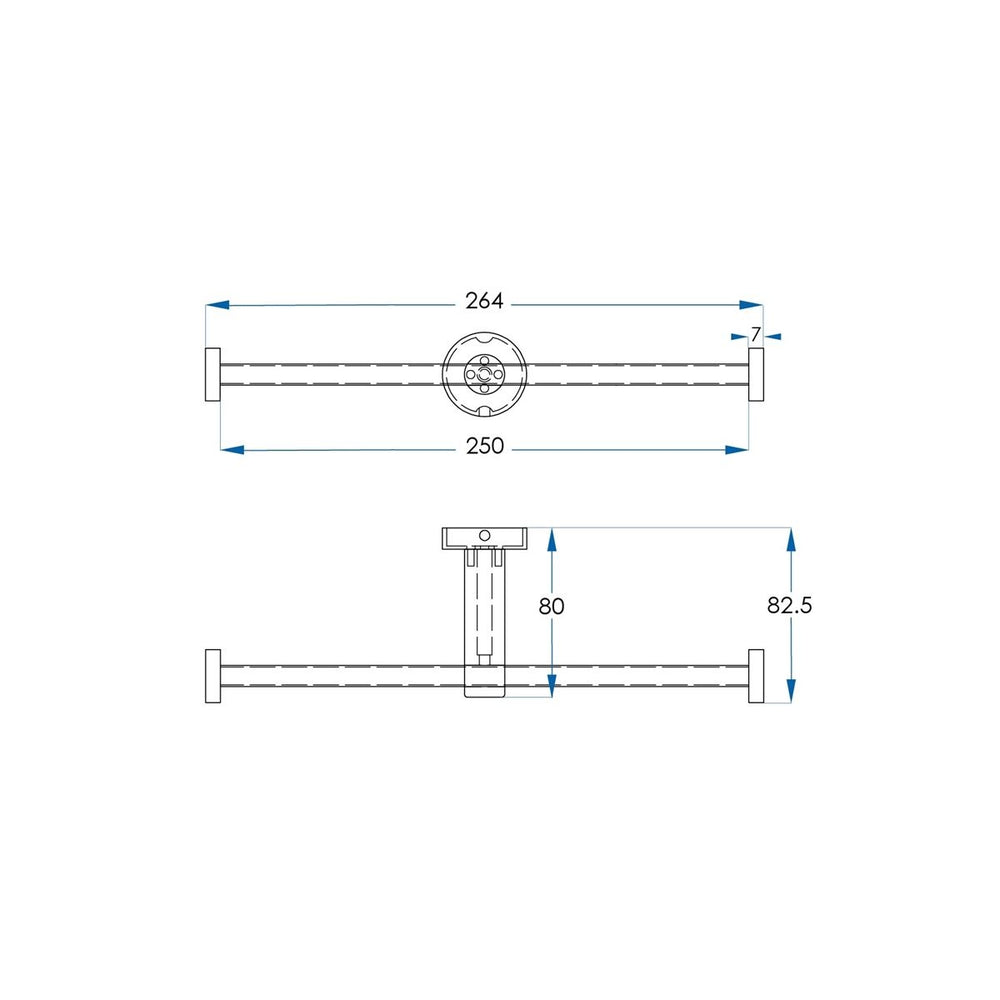 SPIN Double Toilet Roll Holder Brushed Brass