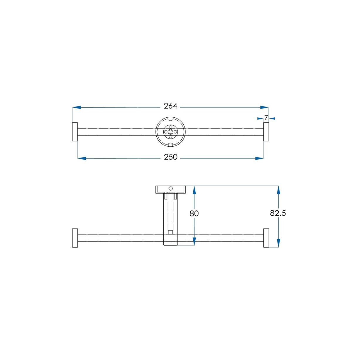 SPIN Double Toilet Roll Holder Brushed Brass