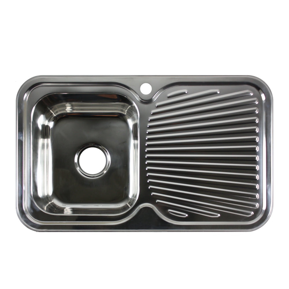 LAVA Single Bowl Sink (LHS) with Drainer Chrome