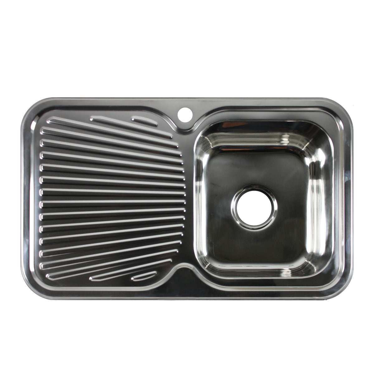LAVA Single Bowl Sink (RHS) with Drainer Chrome