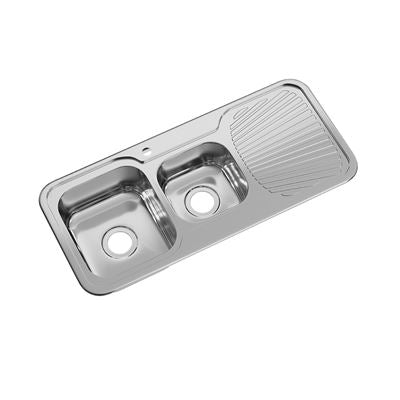LAVA 1 3/4 Bowl Sink (LHS) with Drainer Chrome