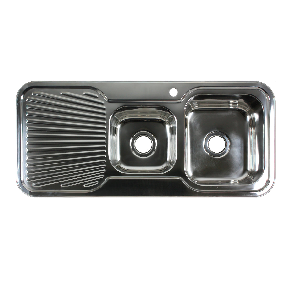LAVA 1 3/4 Bowl Sink (RHS) with Drainer Chrome