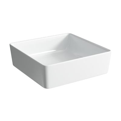 CIELO Square Bench Mount Basin Gloss White