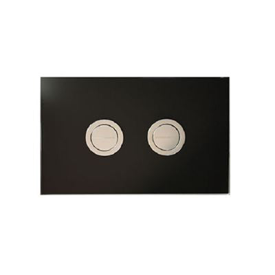 Push Plate for Pneumatic Cistern Black Glass 232x148mm