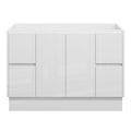 LYRA Floor Mount Vanity 1200mm Gloss White, front view