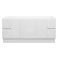 LYRA Floor Mount Vanity 1800mm Gloss White, front view