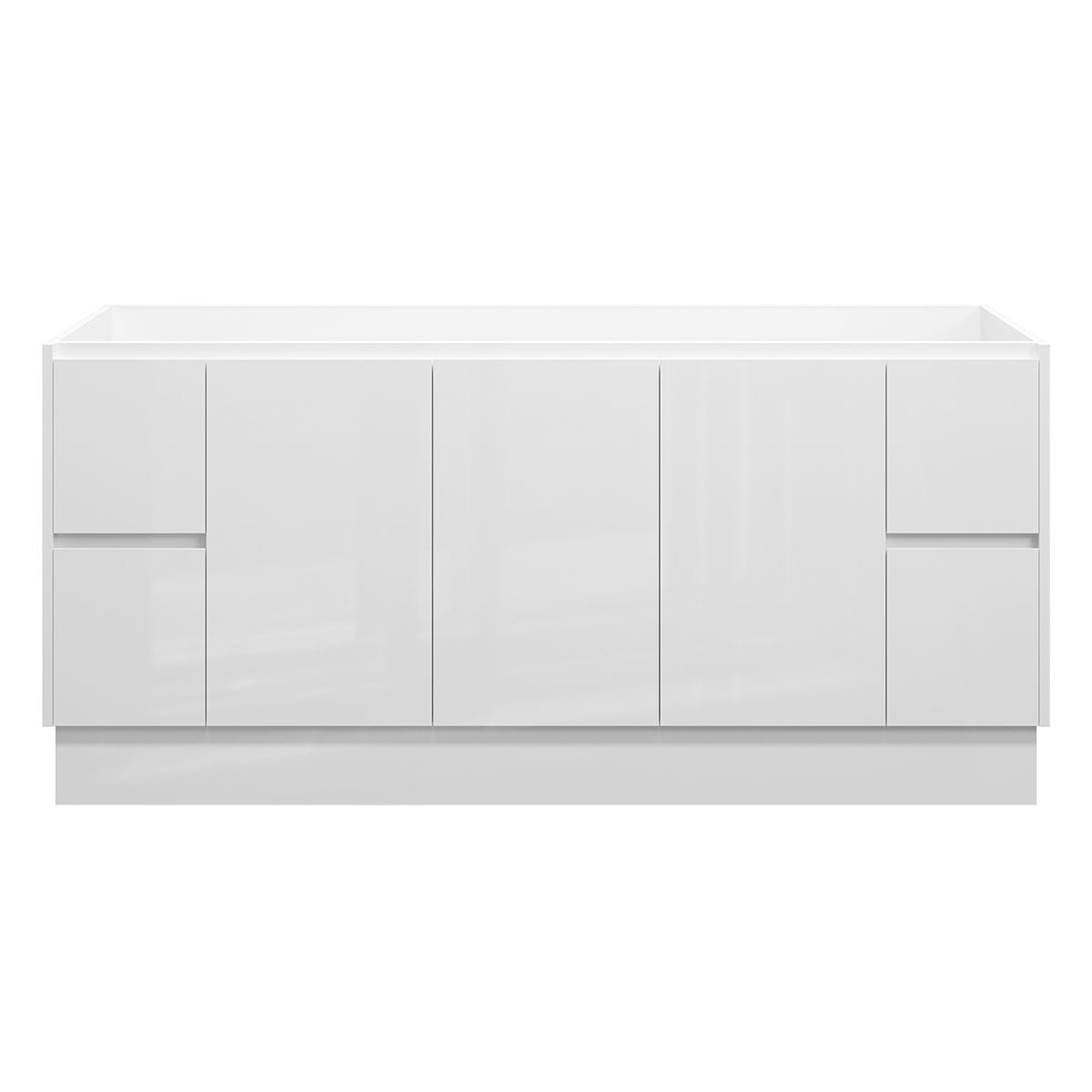 LYRA Floor Mount Vanity 1800mm Gloss White, front view