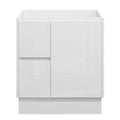 LYRA Floor Mount Vanity 750mm Gloss White, front view