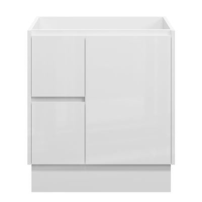 LYRA Floor Mount Vanity 750mm Gloss White, front view