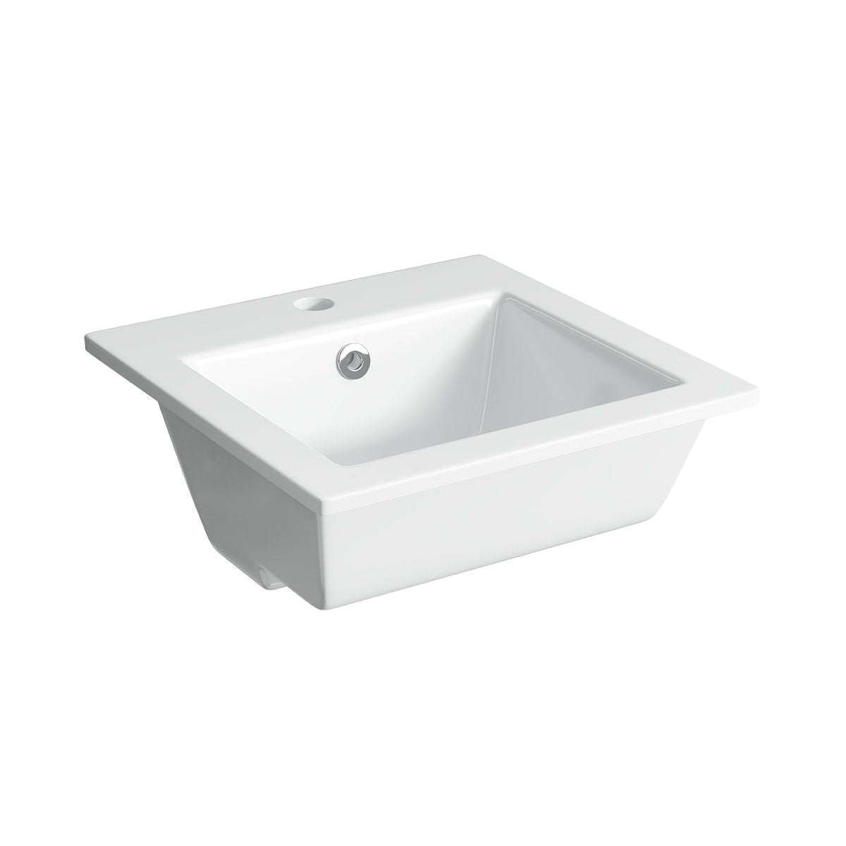 CEDUNA Slim Inset Basin Gloss White