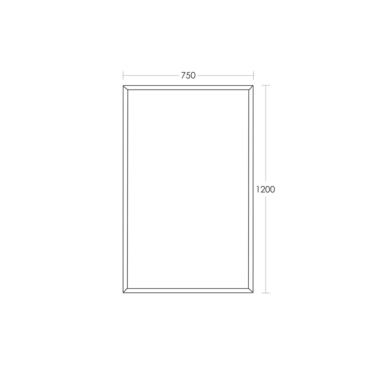 REFLEKTA Bevelled Edge Mirror 750x1200mm