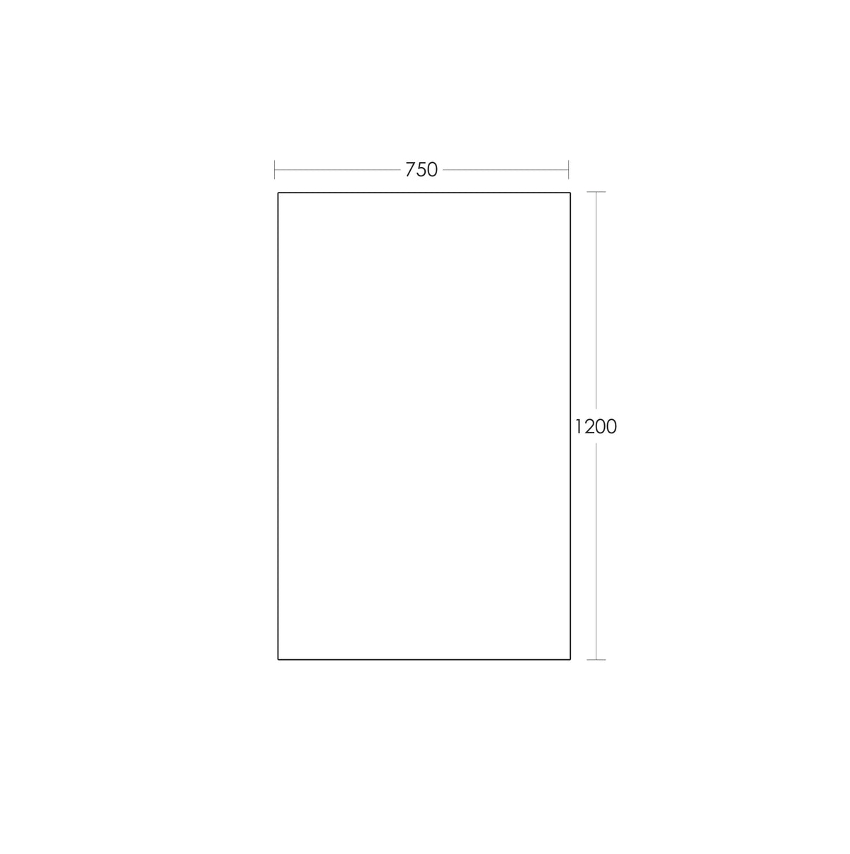 REFLEKTA Pencil Edge Mirror 750x1200mm