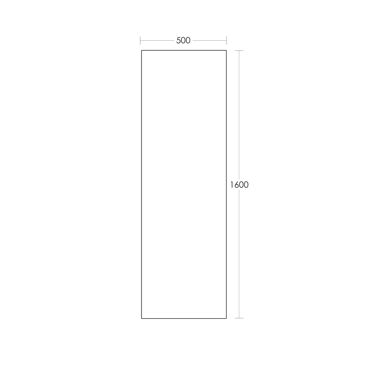 REFLEKTA Pencil Edge Mirror 500x1600mm