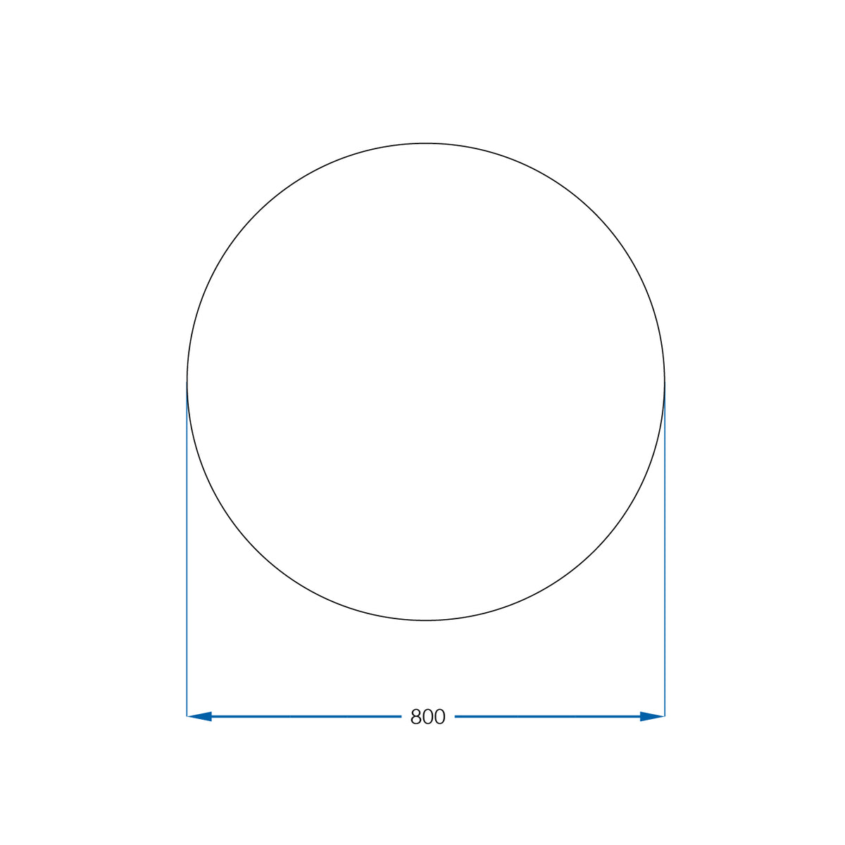 REFLEKTA Round Pencil Edge Mirror 800mm