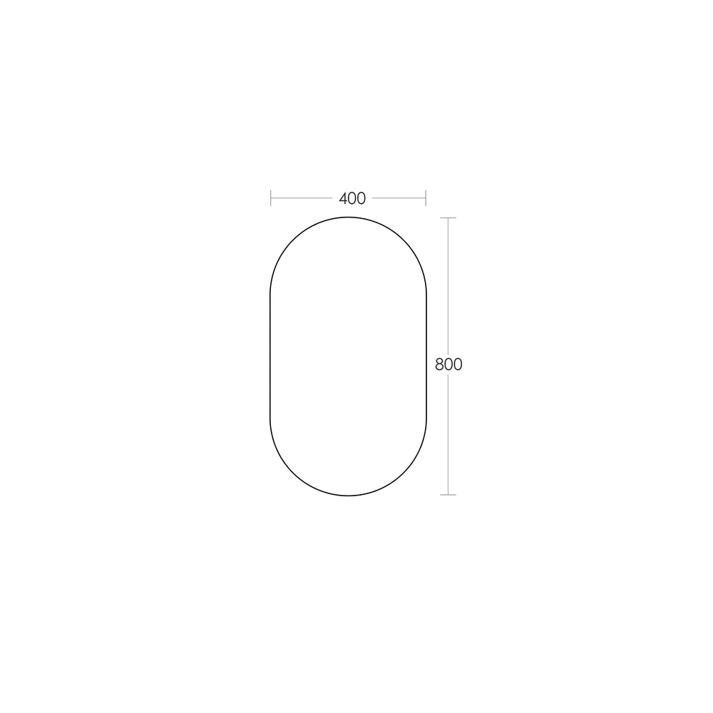 REFLEKTA Oval Pencil Edge Mirror 400x800mm