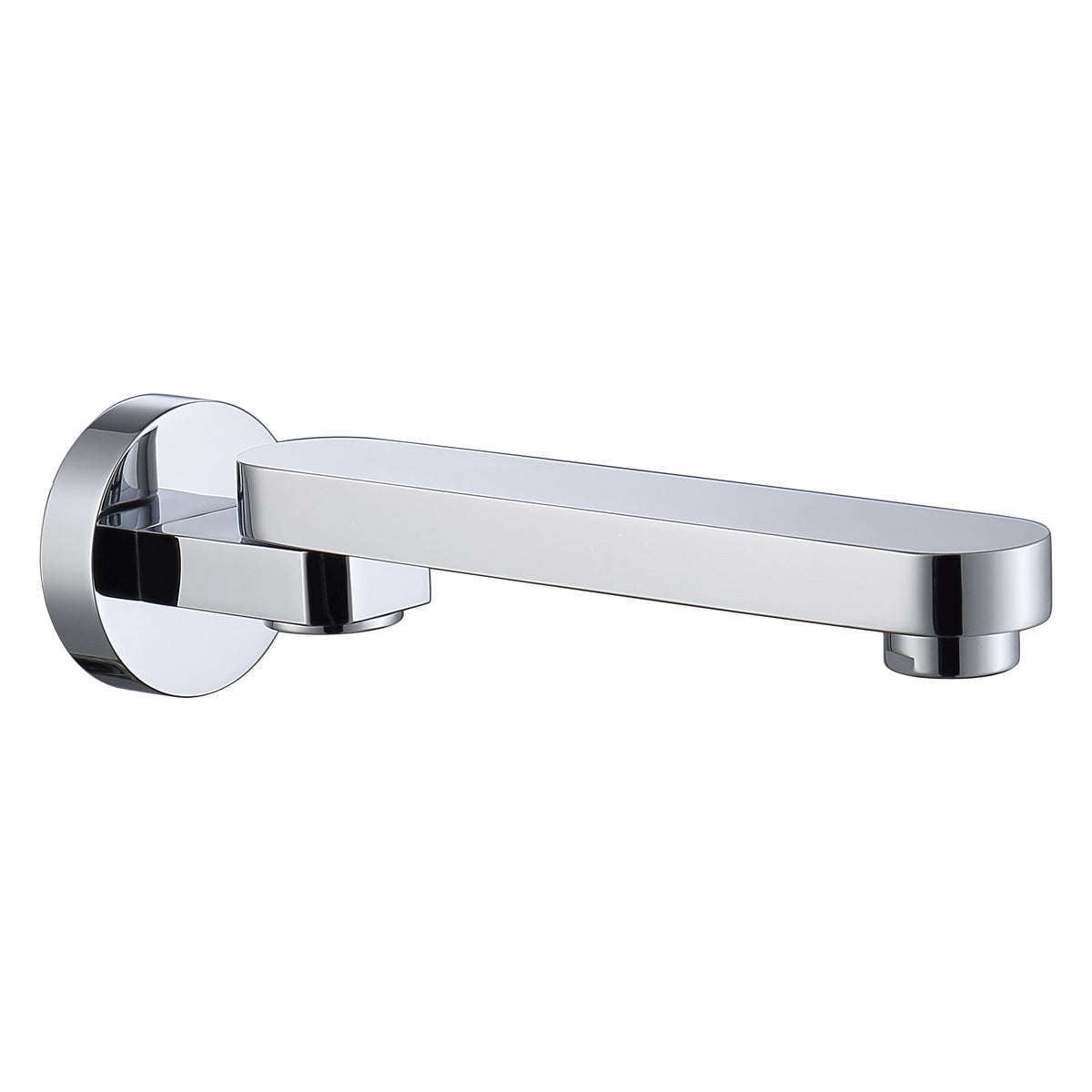 OMEGA In Wall Swivel Bath Spout Chrome 220mm