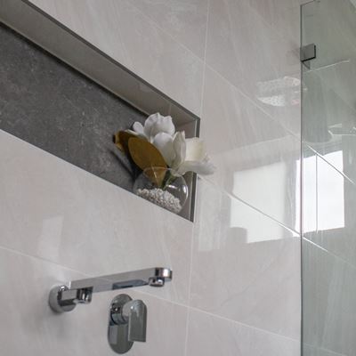 OMEGA In Wall Swivel Bath Spout Chrome 220mm
