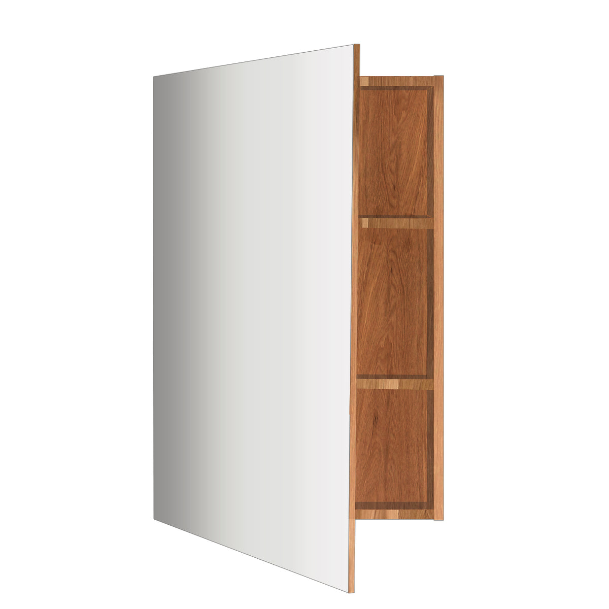 OSCA Tall Mirror Cabinet Pencilled Edge 600mm Timber Laminate, front view