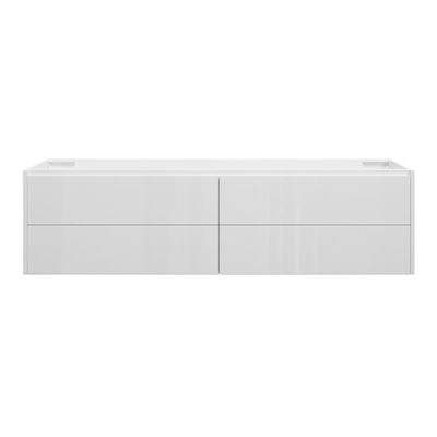 PHOENIX Wall Hung Vanity 1800mm Gloss White, front view