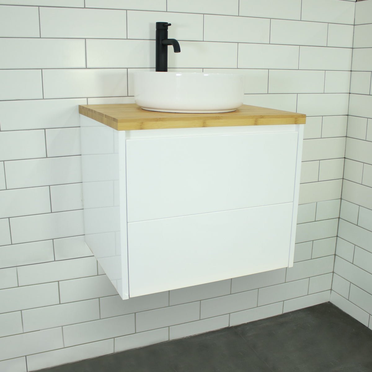 PHOENIX Wall Hung Vanity 600mm Gloss White