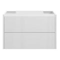 PHOENIX Wall Hung Vanity 750mm Gloss White, front view