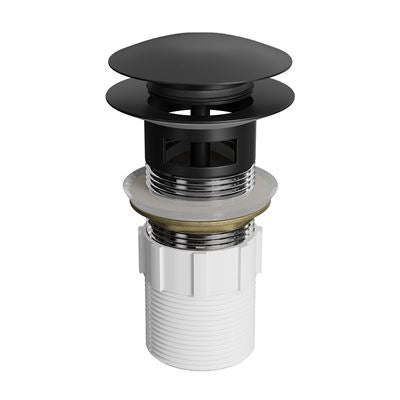 DOME POP UP Waste with Overflow Matte Black 32x80mm