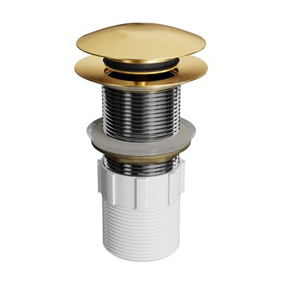 DOME POP UP Waste Without Overflow Brushed Brass 32x80mm