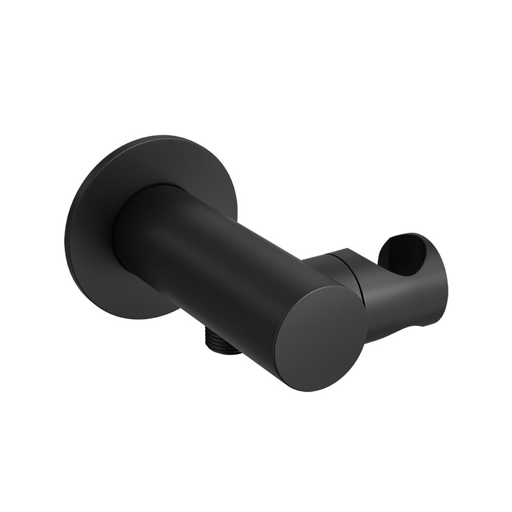 SPIN Shower Elbow with Hand Shower Bracket Matte Black