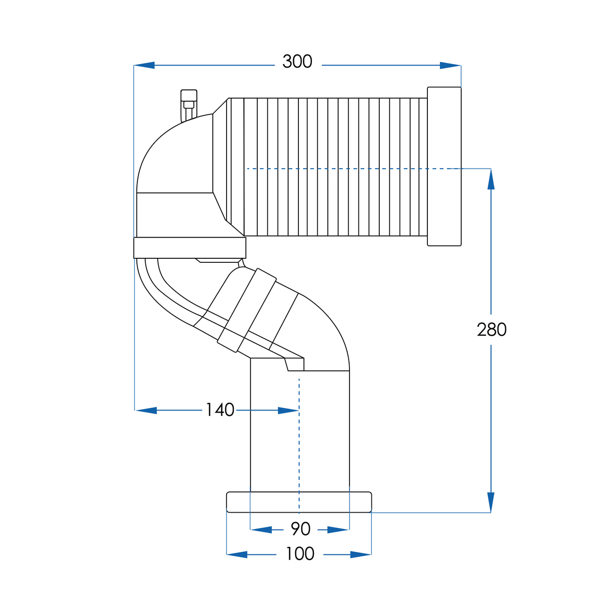 S-TRAP Question Mark Type - 220mm