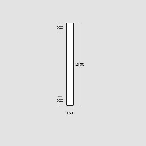 Frameless Glass Panel 150x2100x10mm