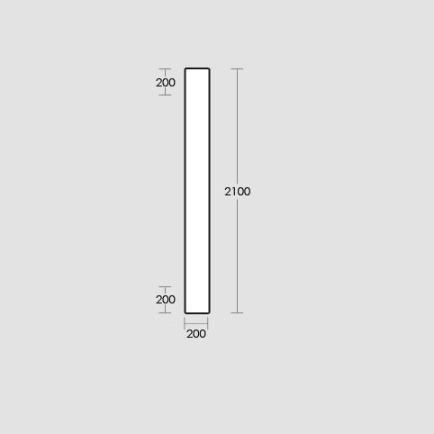 Frameless Glass Panel 200x2100x10mm