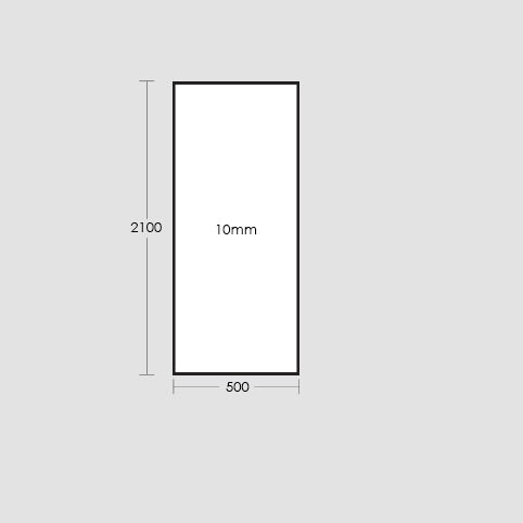 Frameless Glass Panel 500x2100x10mm