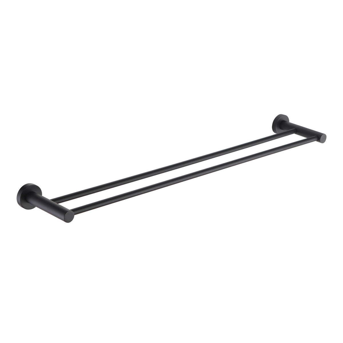 SPIN Double Towel Rail Matte Black 600mm